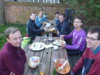 Pub lunch with (left to right) Roger Thetford, Joe Hobbs, Sarah Gales, Matthew, James Hoad, Ed Catmur and Ben Stevens